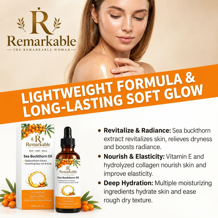 🌿✨vegan Remarkable Sea Buckthorn Oil – Nourishing Skin, Hair & Scalp Care